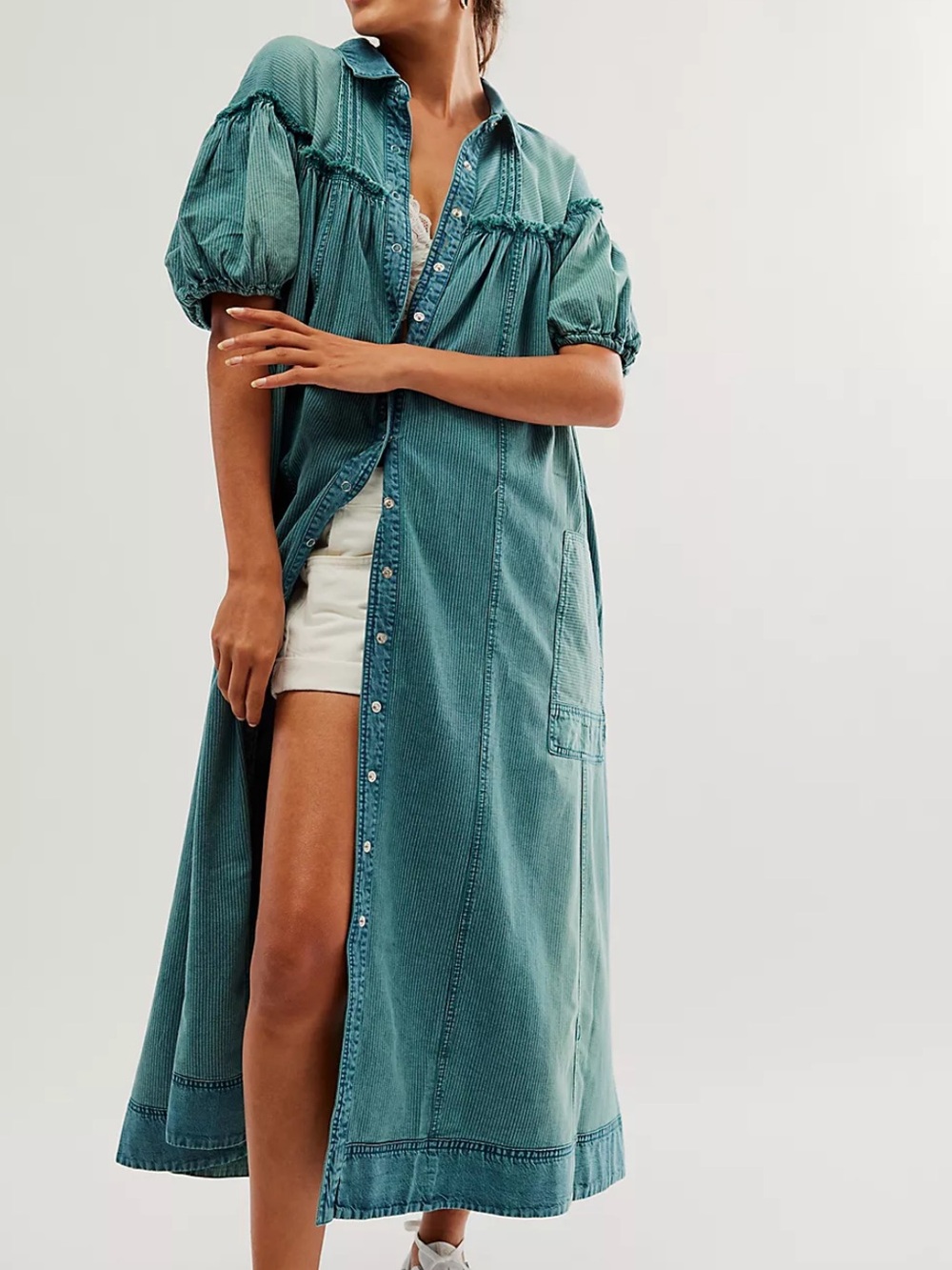 Free People On The Road Maxi Dress Overdye Atlantic Deep M